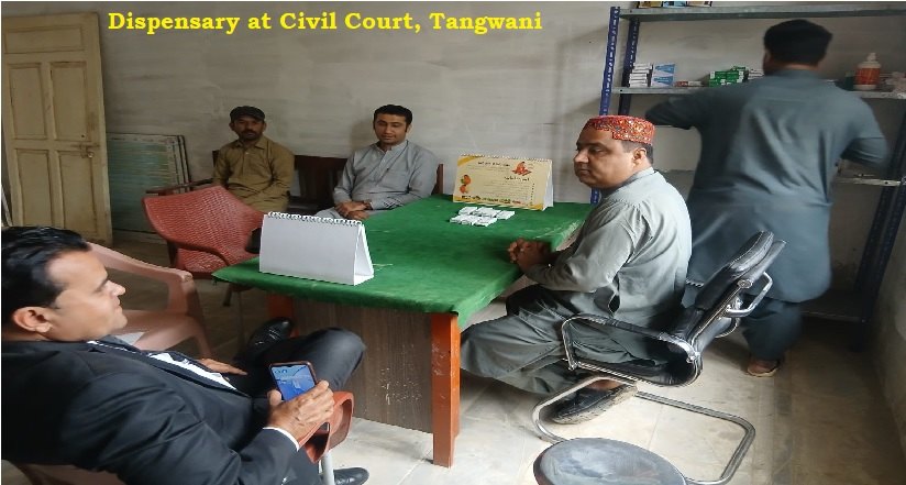 Dispensary started at the Civil Court building, Tangwani