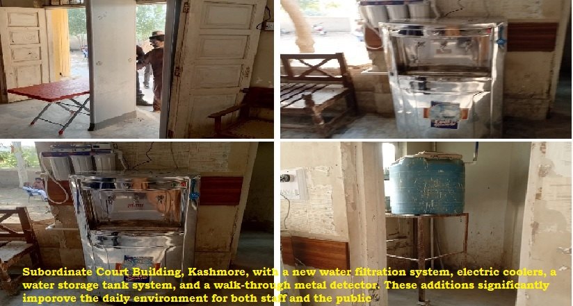 Subordinate Court Building Kashmore with new water filtration system and coolers